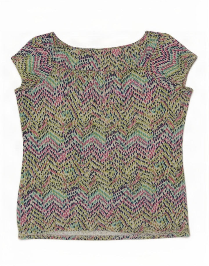 Blusa feminina M&Co UK 12 viscose geométrica multicolorida média