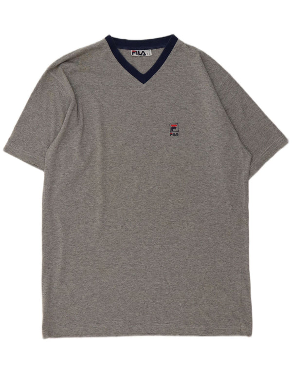 Fila Mens T-Shirt Top 2XL Grey Flecked Cotton