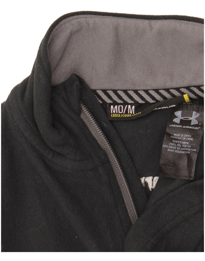 Suéter de lã feminino Under Armour com zíper e gola UK 14 poliéster cinza médio