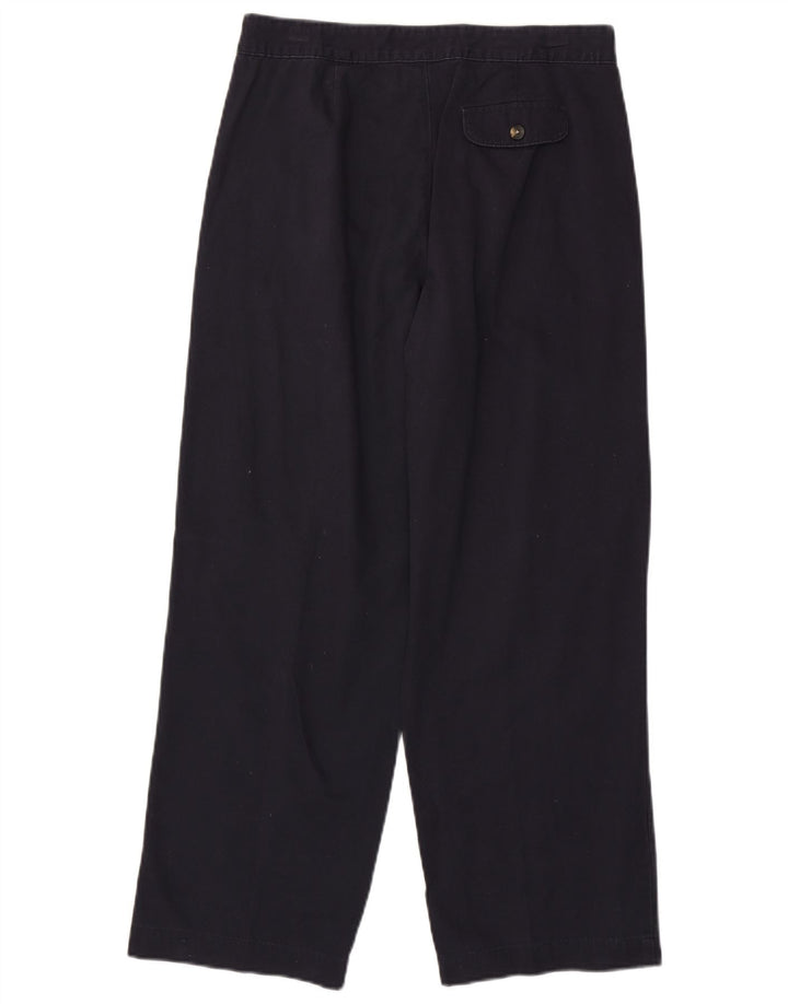 Lee Calça feminina cáqui reta de terno US 8 médio W30 L28 azul marinho