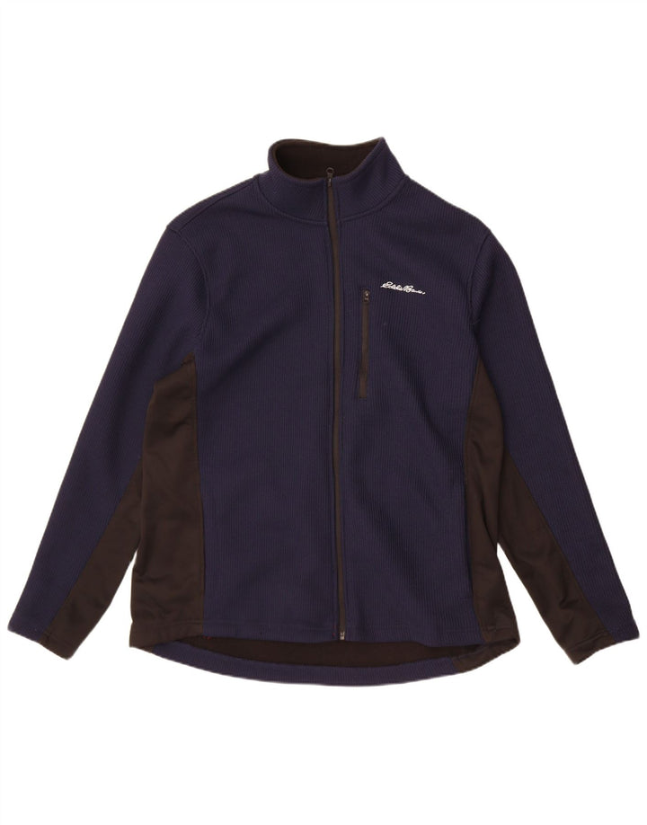 Jaqueta masculina de treino Eddie Bauer grande poliéster colorblock azul marinho