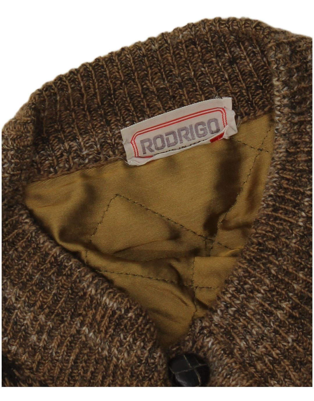 Suéter Cardigan Masculino Rodrigo XL Marrom Geométrico