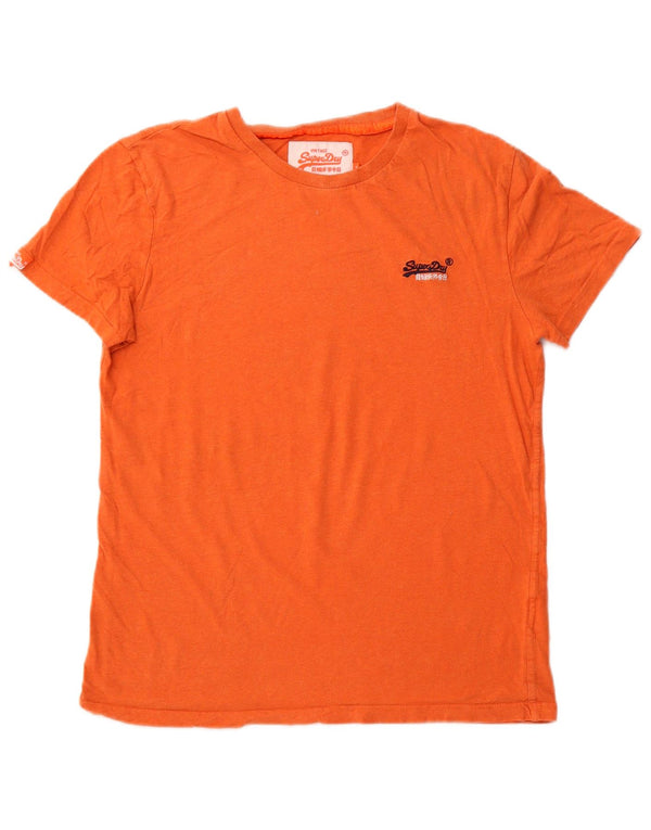 Superdry Mens Graphic T-Shirt Top Pequeno Algodão Laranja