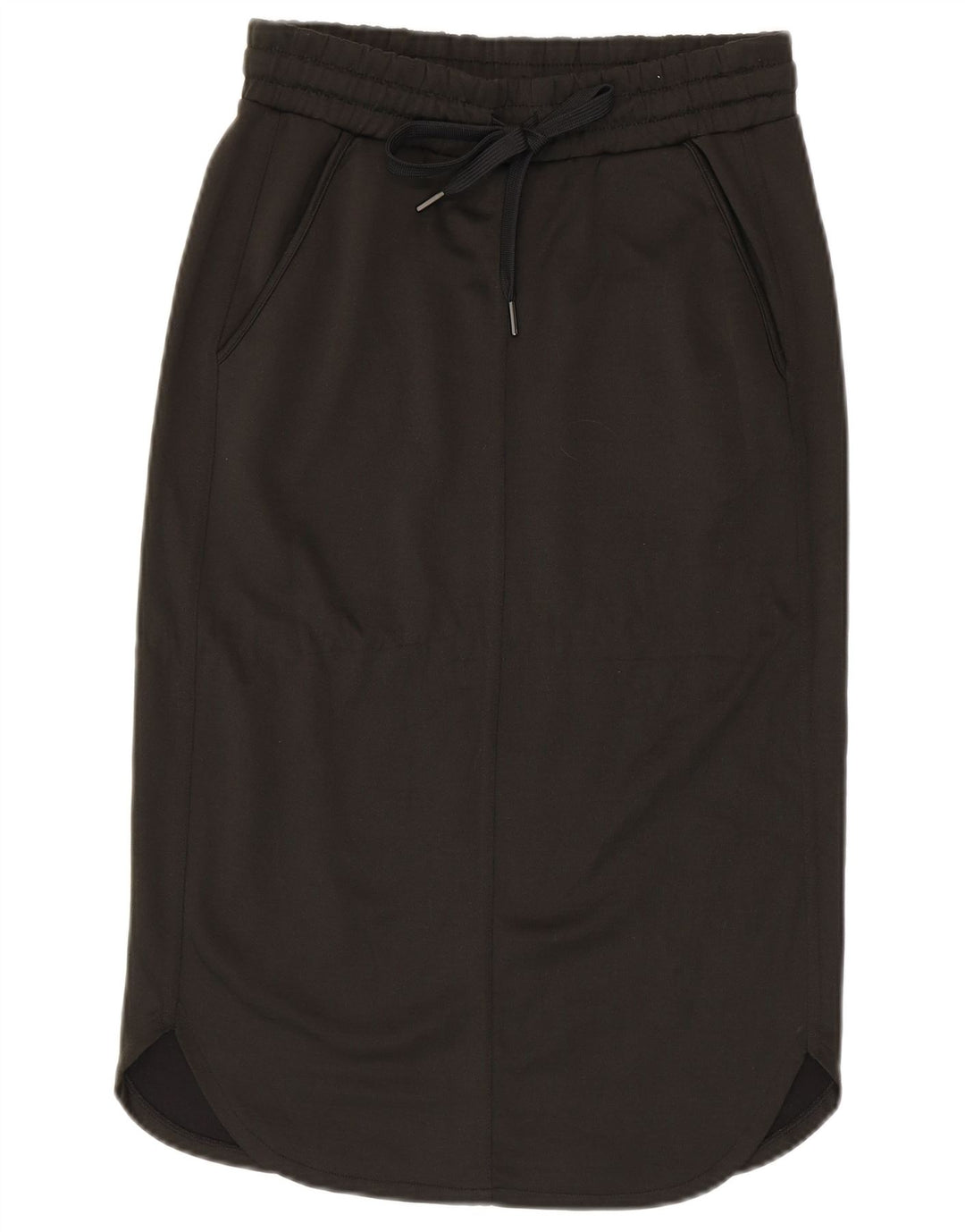 Saia midi feminina BENETTON pequena W27 poliéster cáqui