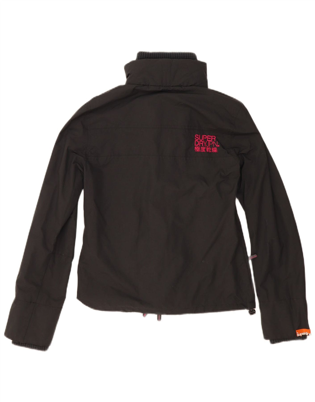 Jaqueta de chuva feminina Superdry UK 12 nylon cinza médio