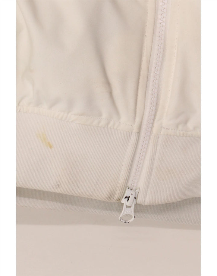 Adidas Mens Jaqueta Acolchoada Com Capuz UK 38 Médio Branco Nylon