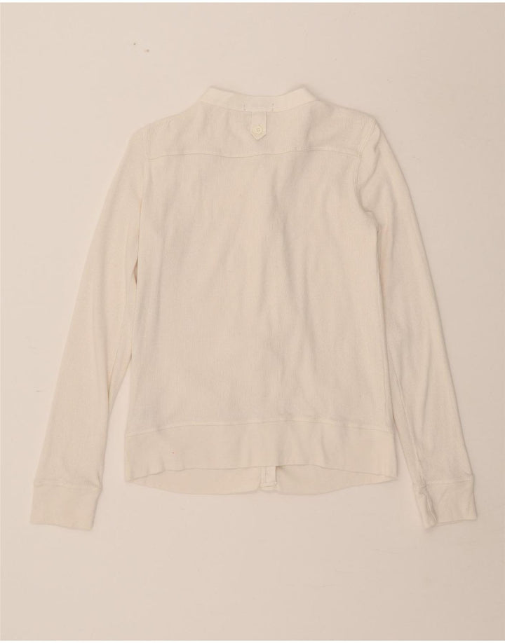 NAUTICA Womens Cardigan Sweater UK 8 Small White Cotton Vintage Nautica and Second-Hand Nautica from Messina Hembry 