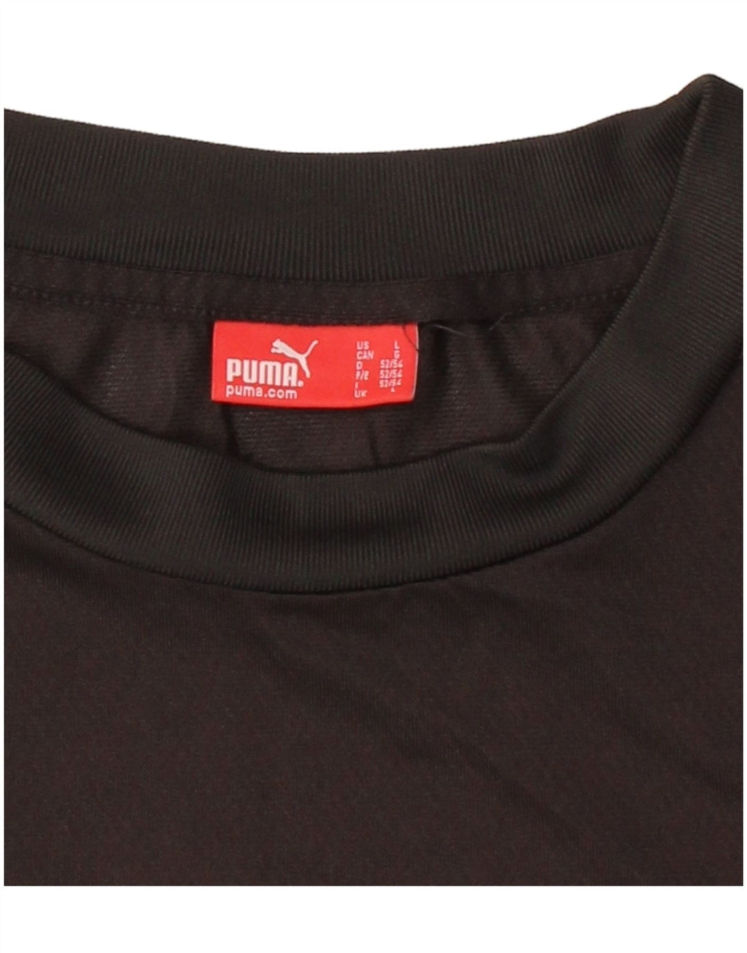 PUMA Mens Graphic Top Manga Longa Grande Preto