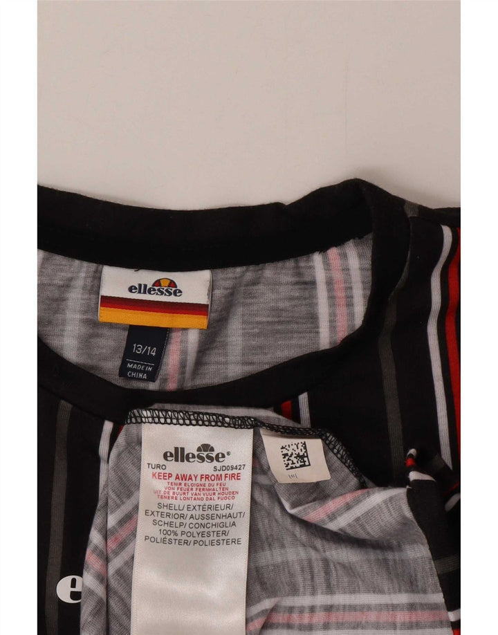 Camiseta Ellesse Meninos 13-14 Anos Poliéster Listrado Preto