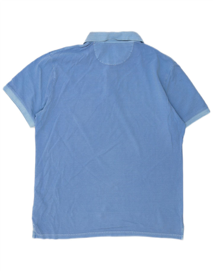 Camisa polo masculina Gant grande algodão azul
