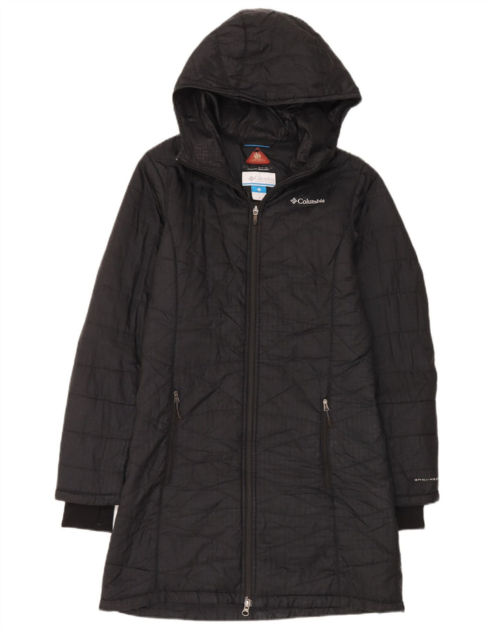Casaco acolchoado com capuz Columbia Omni-Shield feminino Reino Unido 10 pequeno poliéster preto