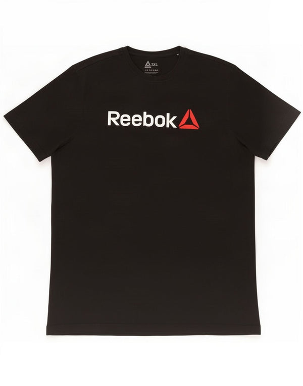Camiseta gráfica masculina Reebok Top 2XL algodão preto