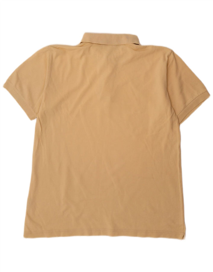 Camisa polo masculina Kappa algodão amarelo médio
