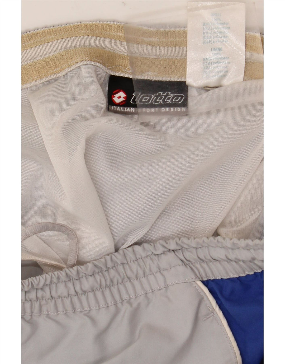 LOTTO Mens Sport Shorts UK 38/40 Poliéster Colourblock Cinza Médio