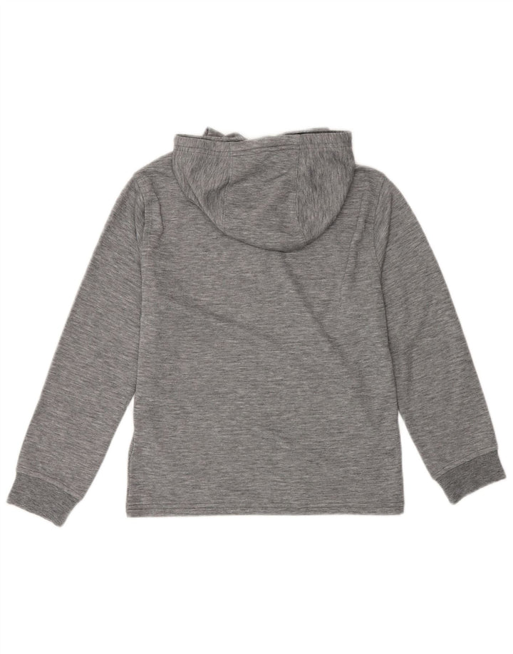 Burton Womens Top com capuz manga longa UK 10 poliéster manchado cinza pequeno