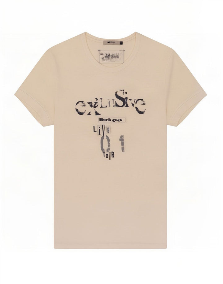 Camiseta masculina gráfica Gas Top pequeno branco