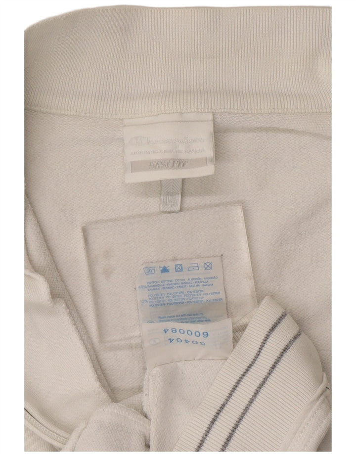 CHAMPION Jaqueta feminina de treino fácil ajuste Reino Unido 16 grande algodão branco