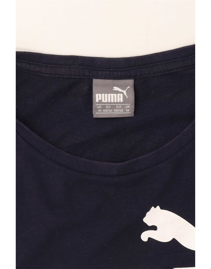 Camiseta masculina Puma Graphic Top Médio Algodão Azul Marinho