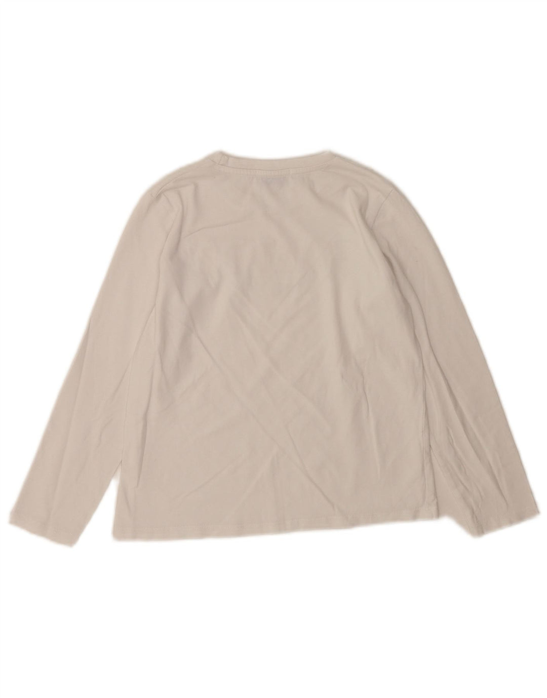 Gaelle Top gráfico feminino manga comprida UK 6 XS branco