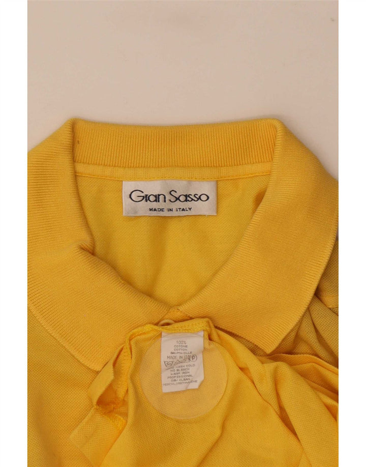Camisa polo masculina Gran Sasso grande algodão amarelo
