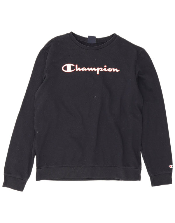 Champion Boys Graphic Sweatshirt Jumper 15-16 Anos 2XL Azul Marinho