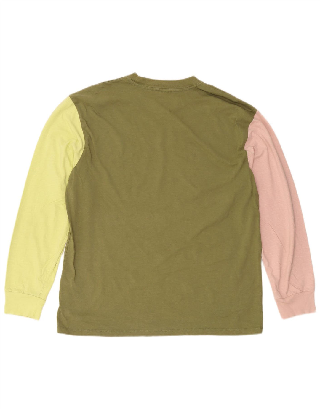 Blusa masculina relaxada Levi's manga comprida algodão colorblock verde médio