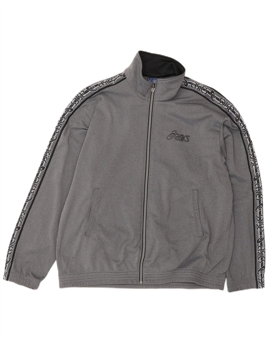 Jaqueta Asics Masculina Graphic Tracksuit Top Cinza Médio