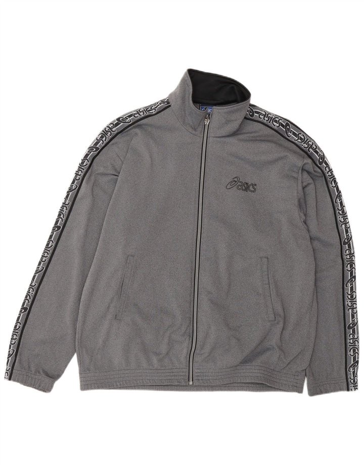 Jaqueta Asics Masculina Graphic Tracksuit Top Cinza Médio