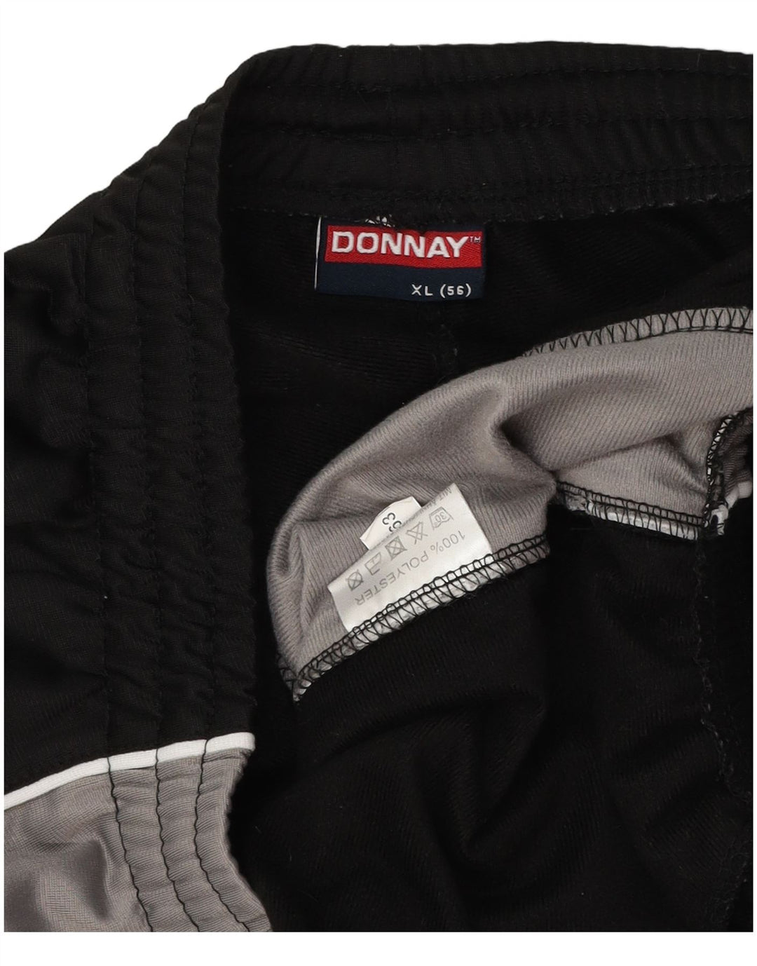 Calça de treino masculina Donnay XL preto Colourblock poliéster