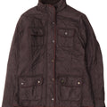 Jaqueta utilitária acolchoada feminina Barbour UK 12 médio preto