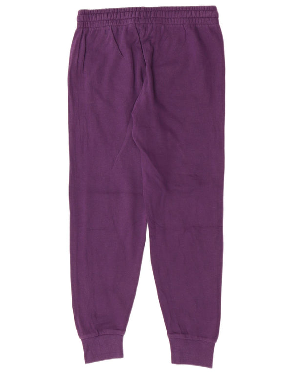 Calça de treino feminina Kappa Joggers UK 14 grande algodão roxo