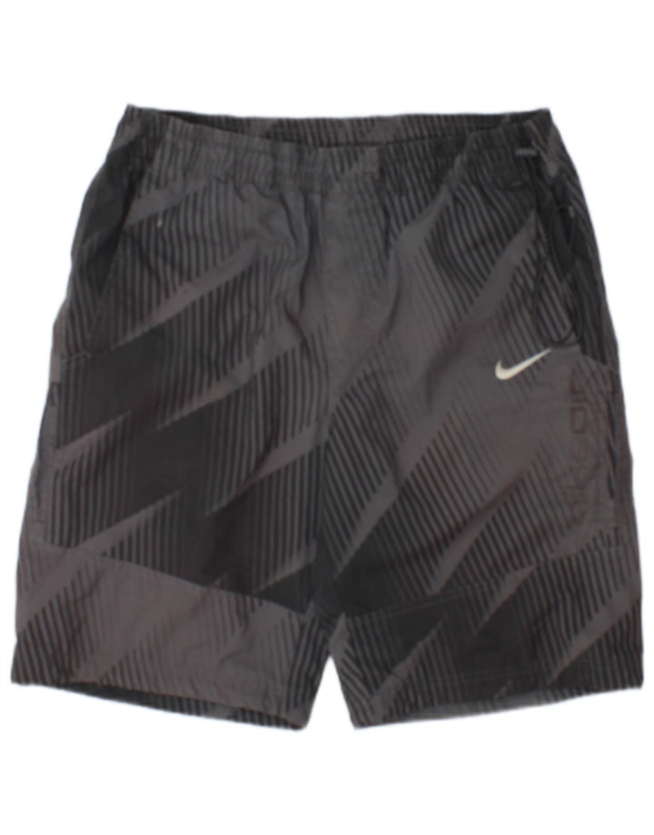 Shorts esportivos masculinos Nike UK 26/28 poliéster geométrico cinza pequeno