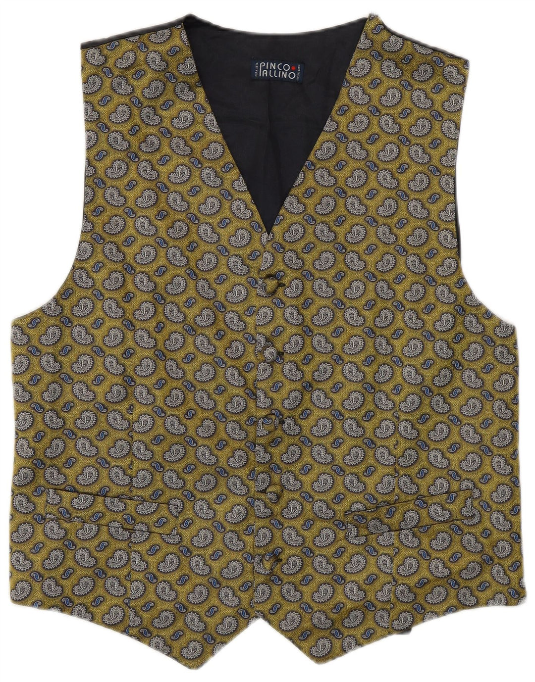 Colete masculino Pinco Pallino médio amarelo Paisley