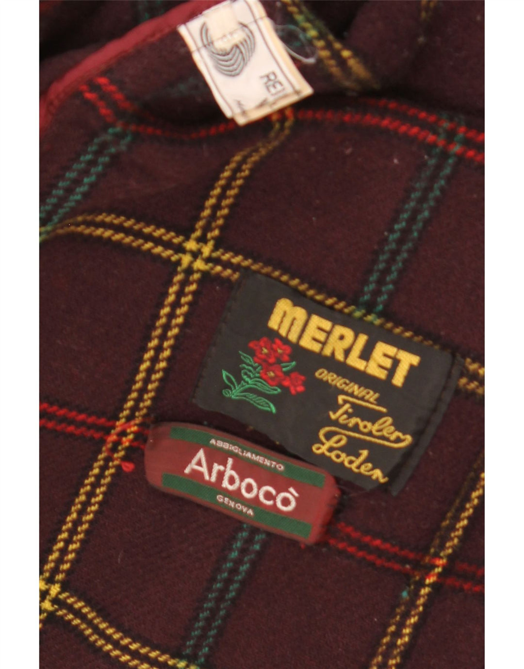 Casaco Duffle Masculino Merlet com Capuz EU 46 Lã Virgem Pequena Borgonha