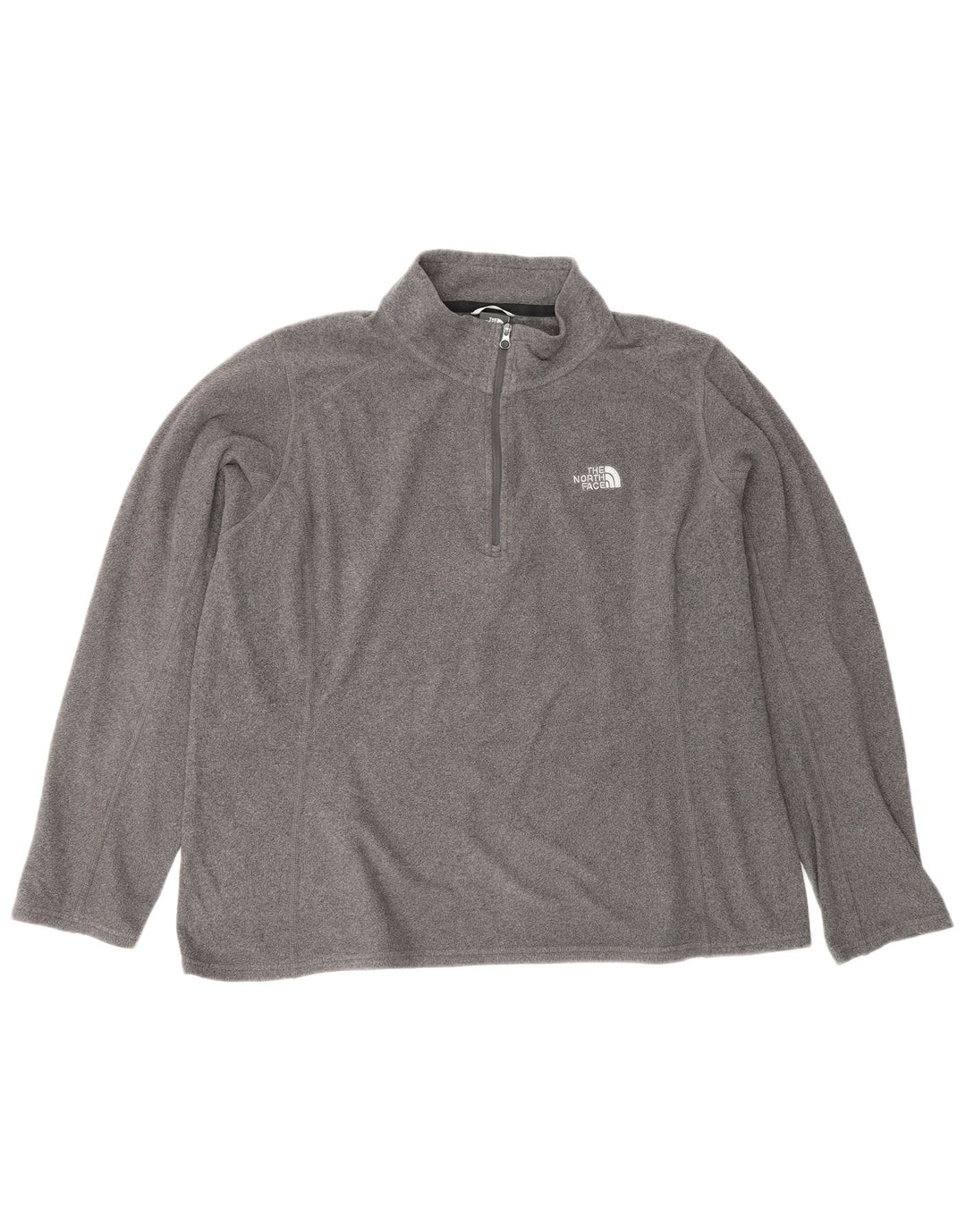 Jumper de lã feminino com gola e zíper THE NORTH FACE Reino Unido 18 XL poliéster cinza