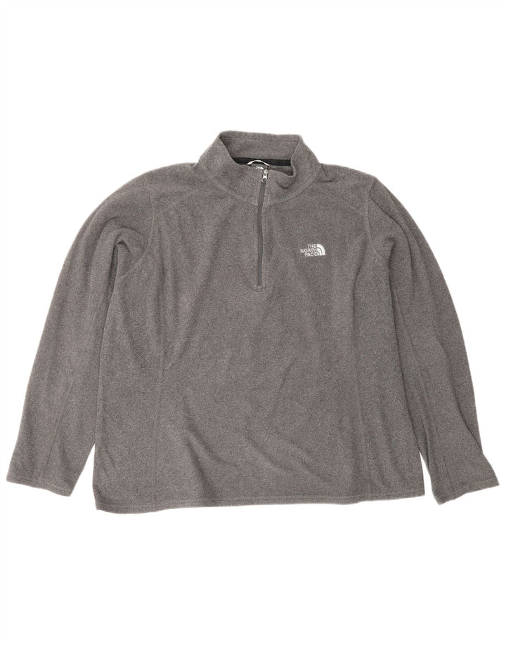 Jumper de lã feminino com gola e zíper THE NORTH FACE Reino Unido 18 XL poliéster cinza