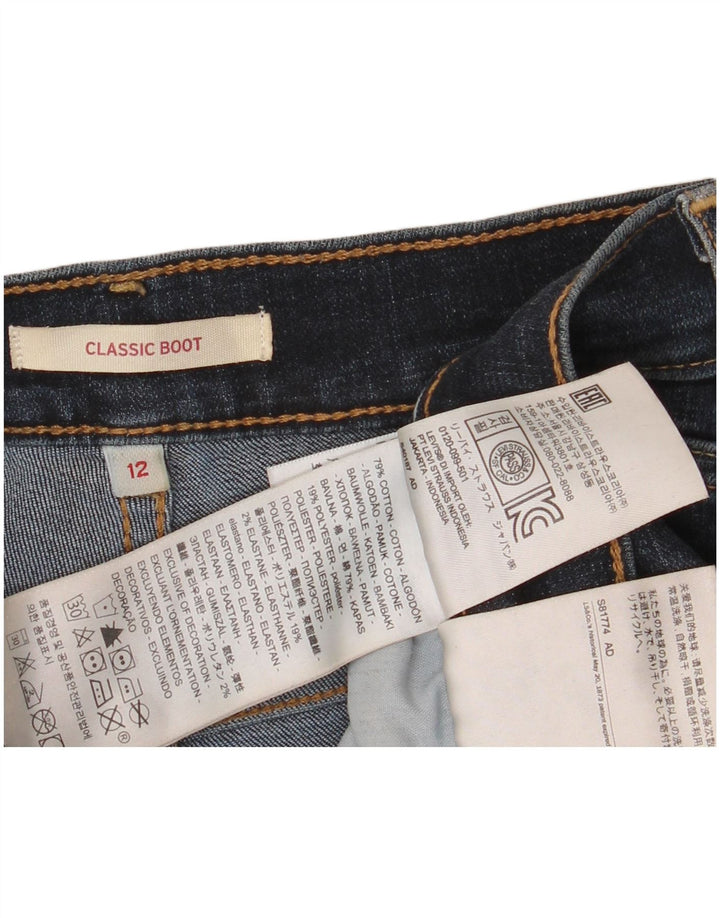 Jeans feminino clássico bootcut LEVI'S US 12 grande W31 L30 algodão azul
