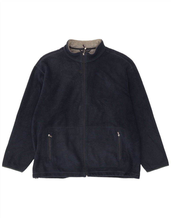 Jaqueta de lã masculina Marks & Spencer Reino Unido 42 XL azul marinho poliéster