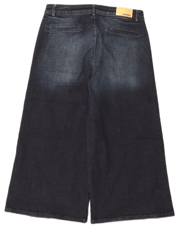 Diesel Girls Capri Wide Leg Jeans 11-12 Anos W28 L20 Azul Marinho Colorblock