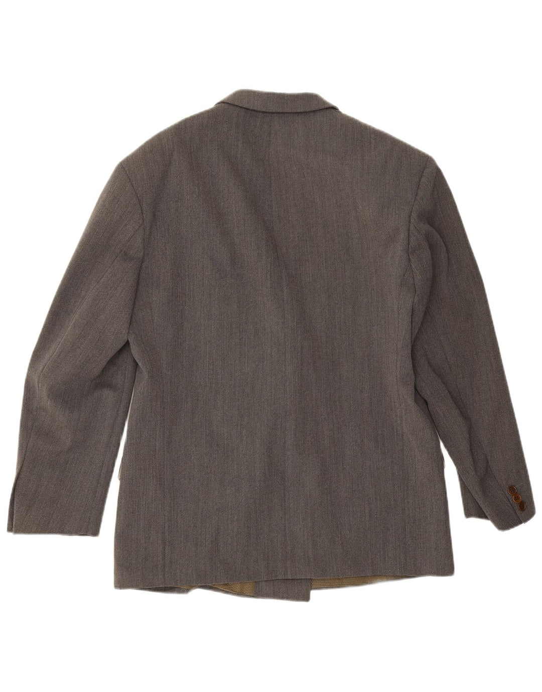 Jaqueta blazer masculina vintage com peito duplo IT 50 grande lã cinza