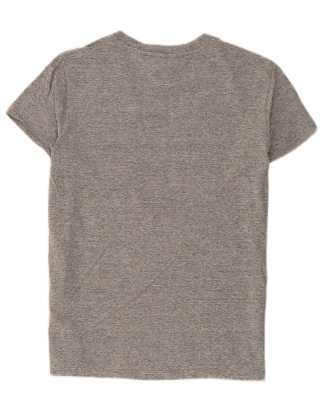 Camiseta feminina Levi's UK 12 algodão manchado cinza médio