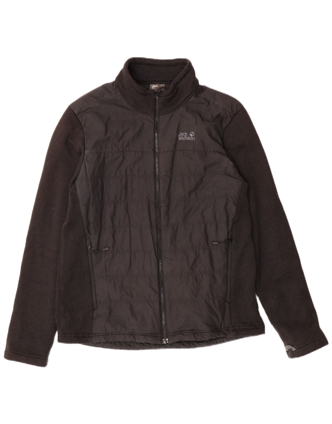 Jaqueta de lã masculina JACK WOLFSKIN Reino Unido 44/46 XL poliéster preto