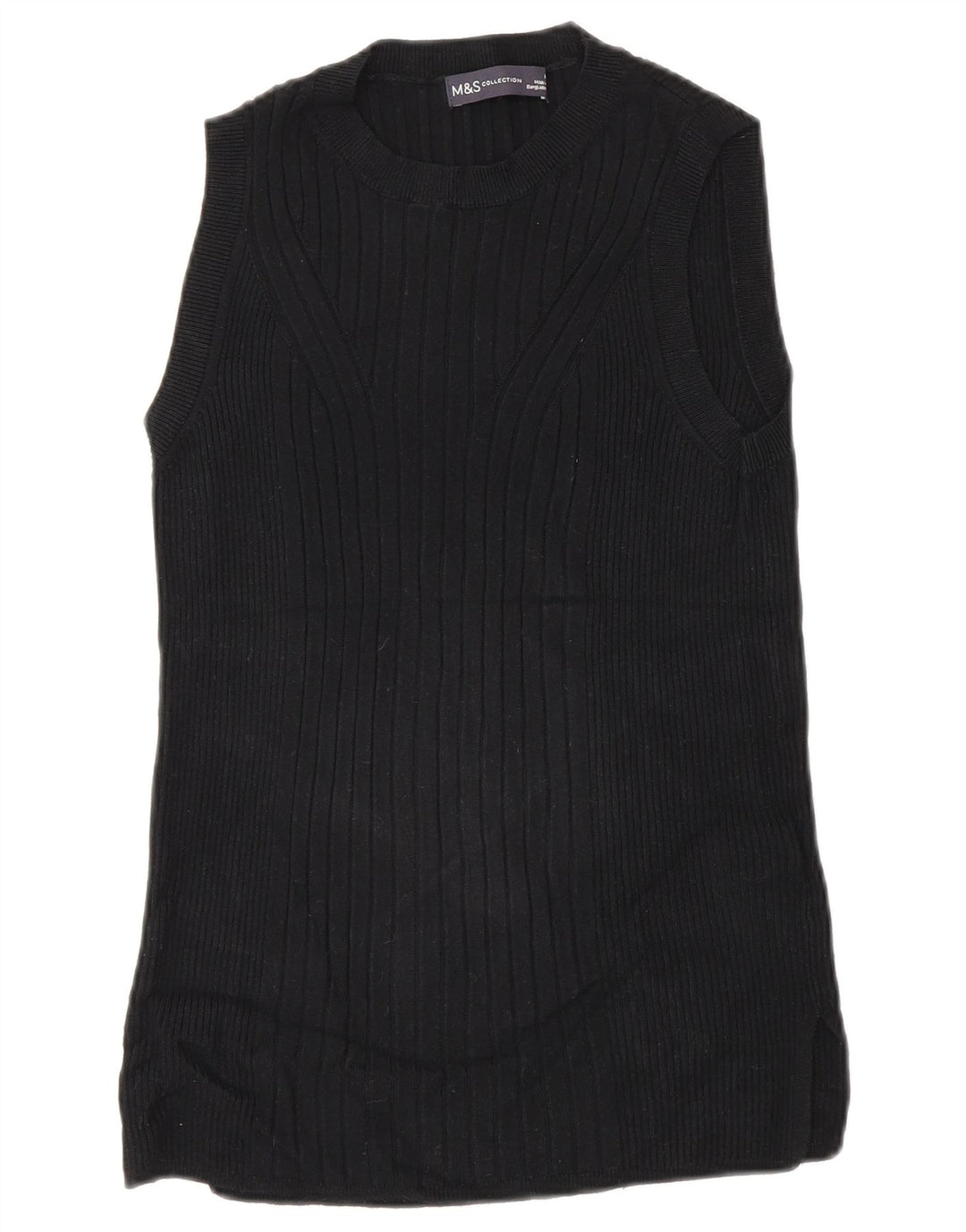 Colete feminino Marks & Spencer UK 14 viscose preta média