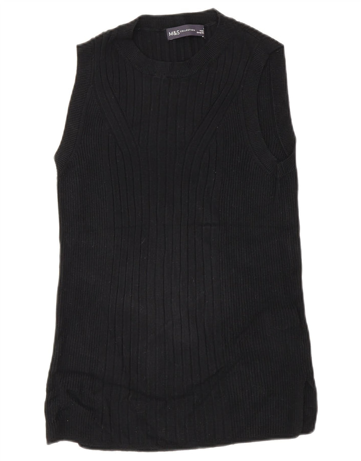 Colete feminino Marks & Spencer UK 14 viscose preta média
