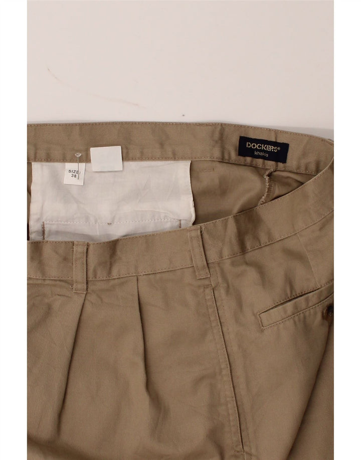 DOCKERS Mens Pegged Chino Shorts W38 XL Beige Cotton Vintage Dockers and Second-Hand Dockers from Messina Hembry 