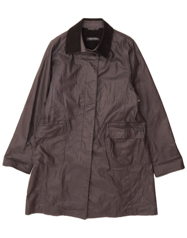 Capa de chuva feminina Mackintosh UK 14 algodão preto médio