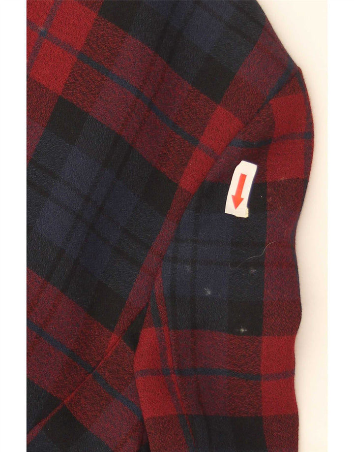 C&A Jaqueta blazer feminina de 4 botões 11-12 anos poliéster xadrez vermelho