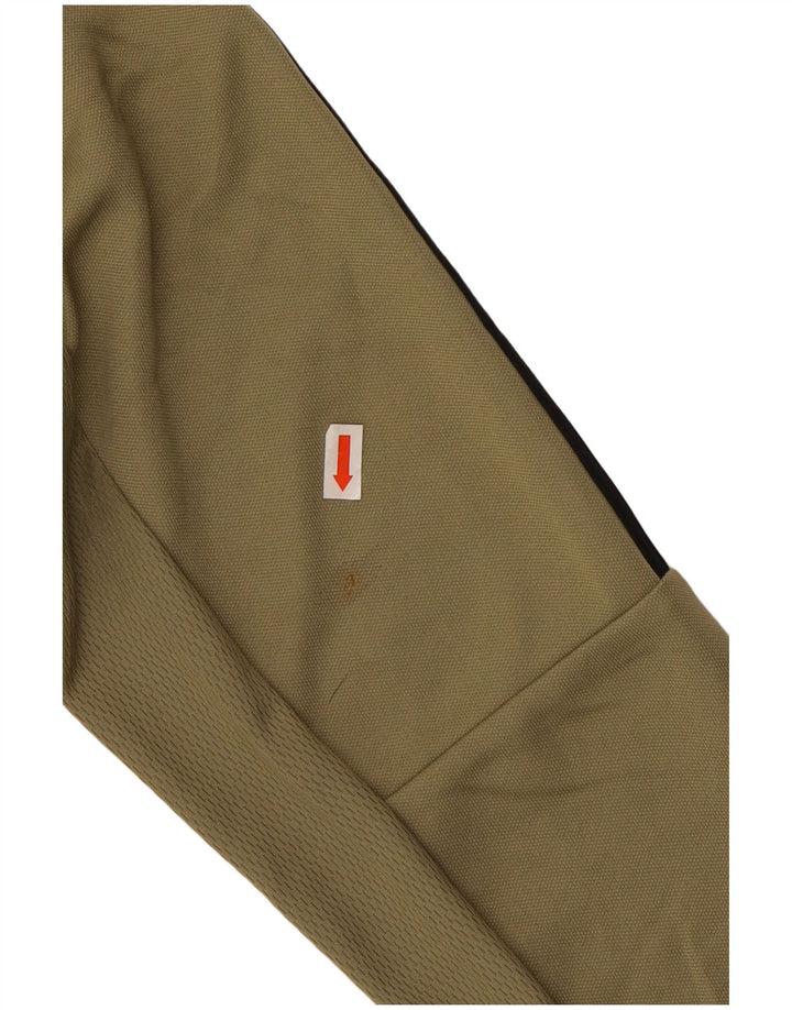 ADIDAS Mens Aeroready Tracksuit Top Jaqueta Pequena Cáqui Poliéster