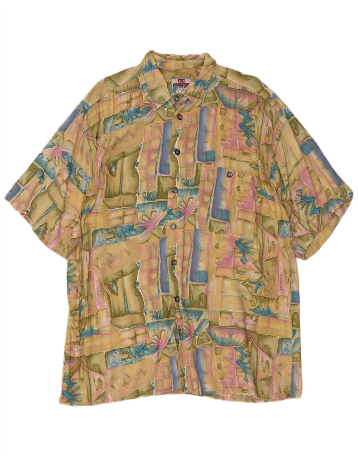 Camisa masculina MC PANTHON tamanho 41/42 grande patchwork multicolorido