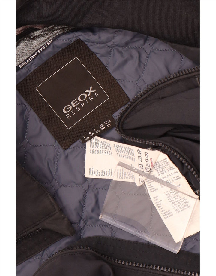 Geox Mens Respira Bomber Jacket UK 40 Grande Poliéster Preto
